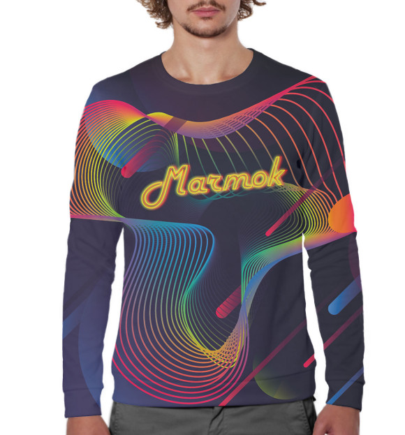 Мужской свитшот с изображением Marmok цвета Белый