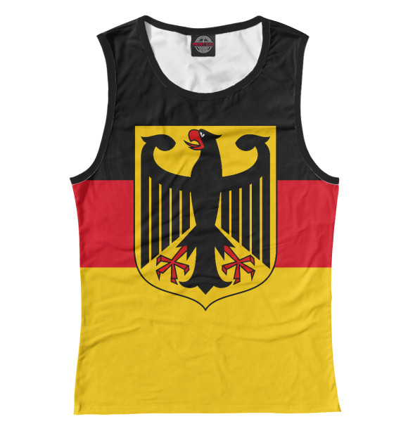 Майка для девочки с изображением GERMANY цвета Белый