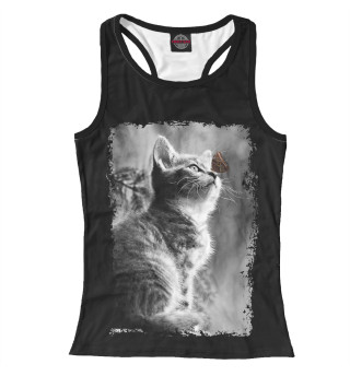 Котенок и бабочка