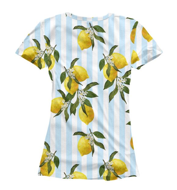 Футболка для девочек с изображением Лимоны цвета Белый