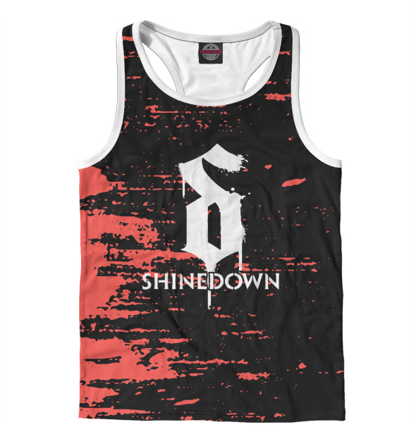 Мужская майка-борцовка с изображением Shinedown цвета Белый