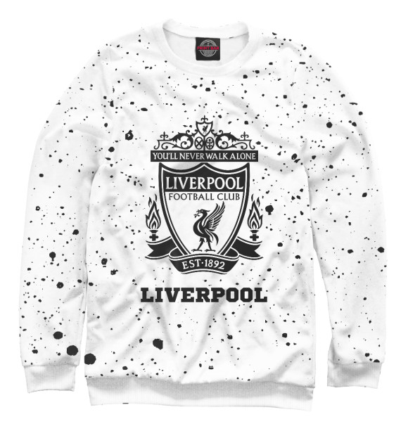Мужской свитшот с изображением Liverpool Sport Light цвета Белый