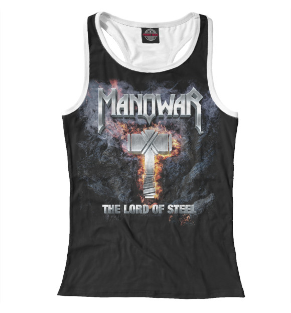 Женская майка-борцовка с изображением Manowar цвета Белый