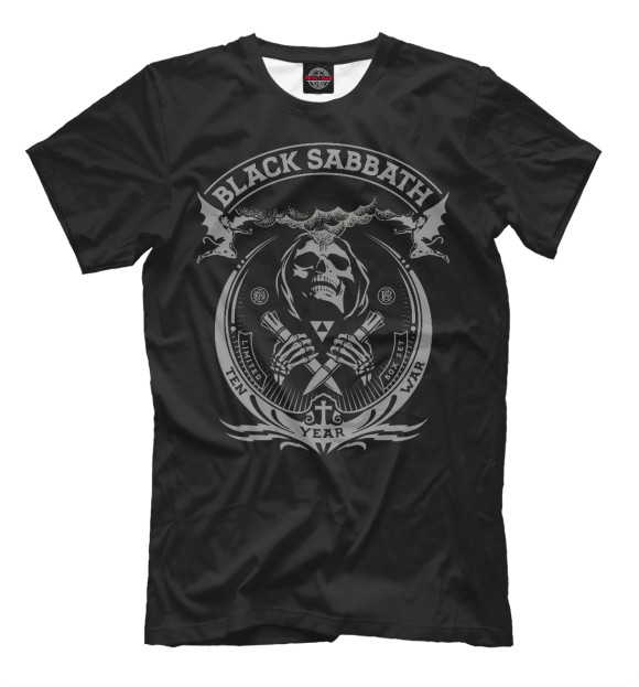 Футболка для мальчиков с изображением Black Sabbath цвета Белый