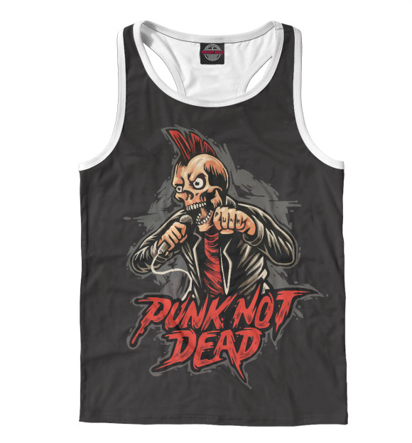 Мужская майка-борцовка с изображением Панки хой цвета Белый