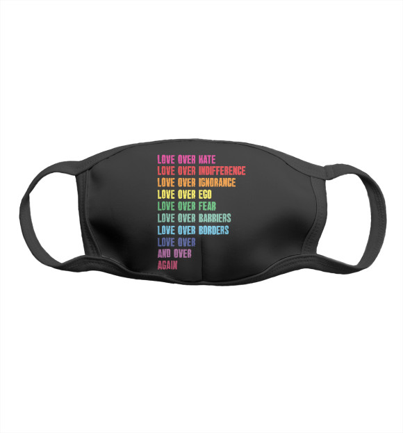 Маска тканевая с притом Only Love цвета Белый Маска тканевая с изображением Only Love цвета Белый