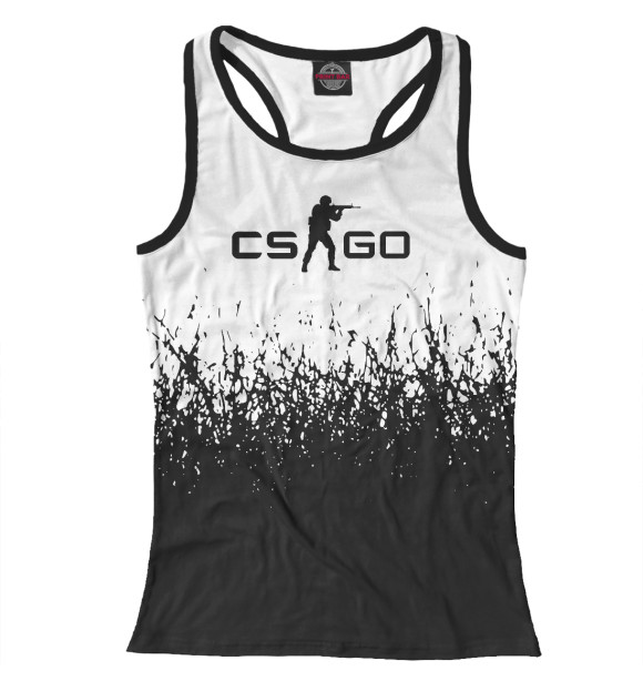 Женская майка-борцовка с изображением Counter-Strike цвета Белый