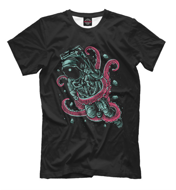 Футболка для мальчиков с изображением Astronaut octopus цвета Белый
