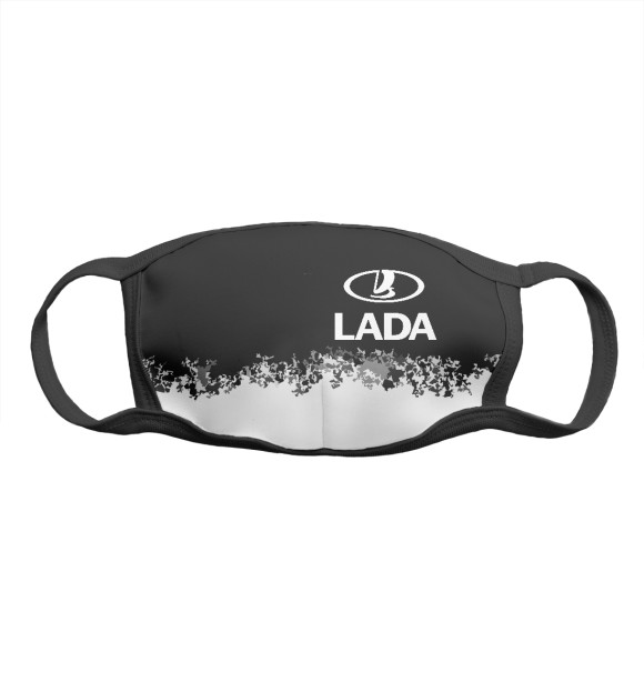 Маска тканевая с изображением LADA | Наш бренд +краски цвета Белый