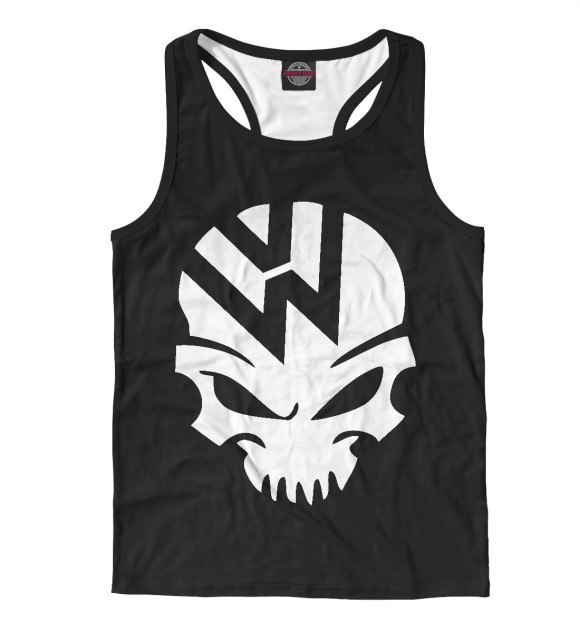 Мужская майка-борцовка с изображением Volkswagen цвета Белый