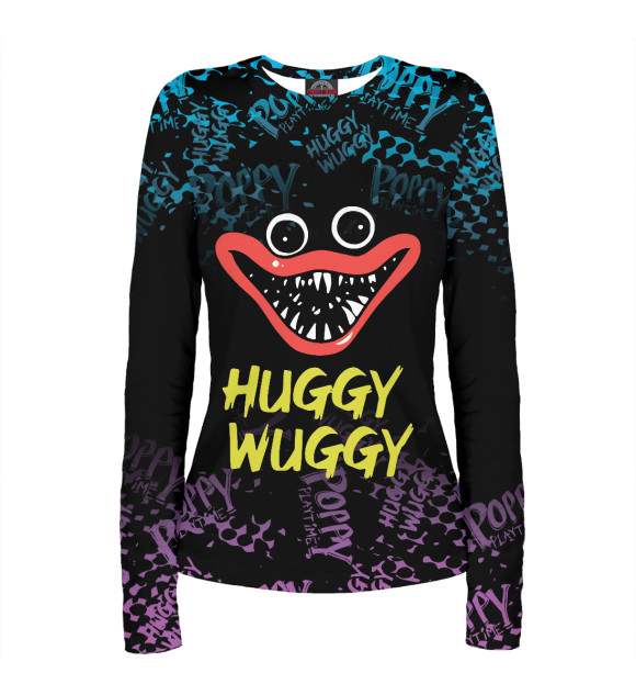 Женский лонгслив с изображением Poppy Playtime цвета Белый