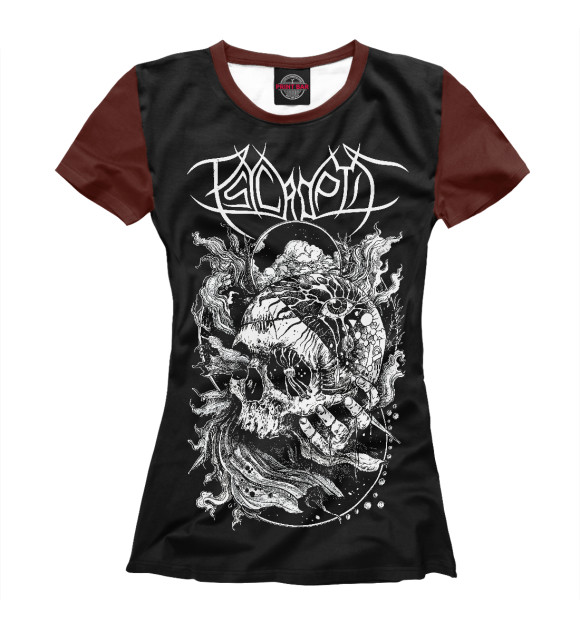 Футболка для девочек с изображением Psycroptic (психоделика) цвета Белый