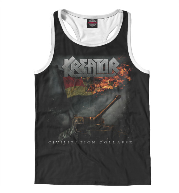 Мужская майка-борцовка с изображением Kreator цвета Белый