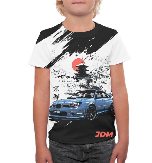 Футболка для мальчиков с изображением JDM цвета Белый