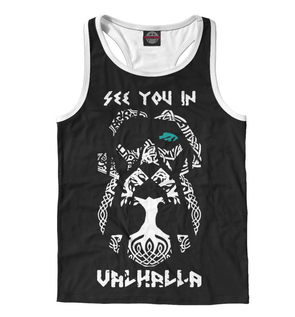 Мужская майка-борцовка с изображением Один цвета Белый