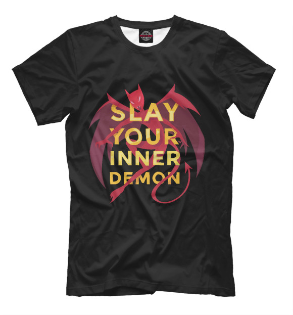 Мужская футболка с изображением Inner Demon цвета Белый