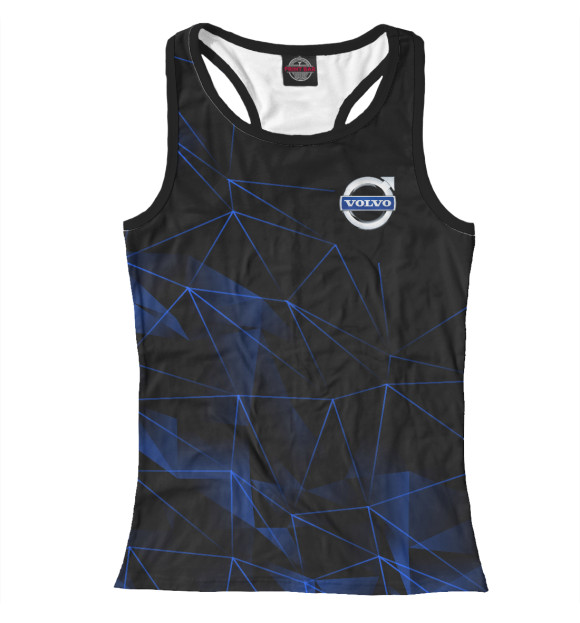 Женская майка-борцовка с изображением VOLVO, ВОЛЬВО цвета Белый