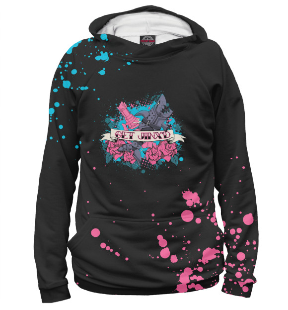 Женское худи с изображением Get Jinx'd цвета Белый
