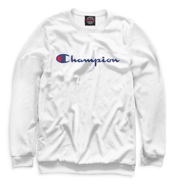 Свитшот для девочек с изображением Champion цвета Белый