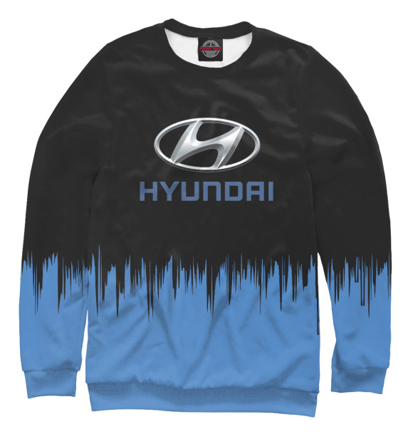 Свитшот для девочек с изображением Hyundai цвета Белый