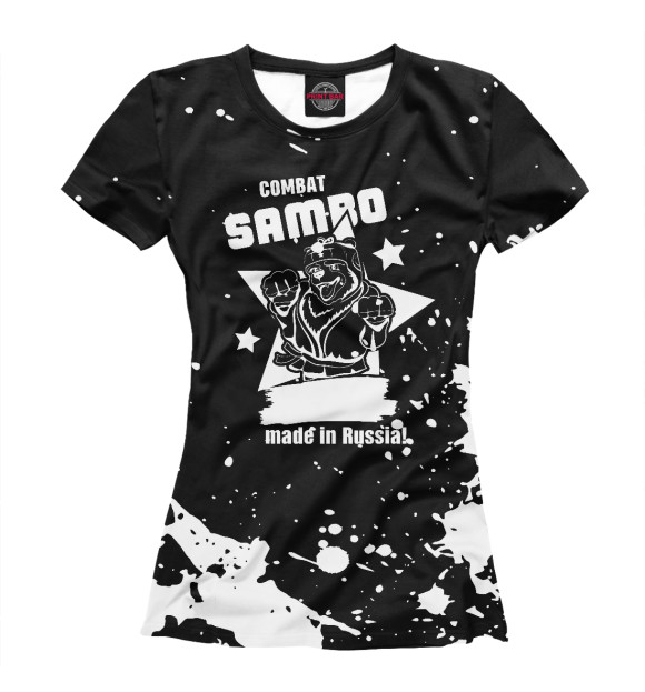 Футболка для девочек с изображением Combat Sambo цвета Белый
