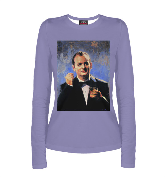 Женский лонгслив с изображением Bill Murray цвета Белый