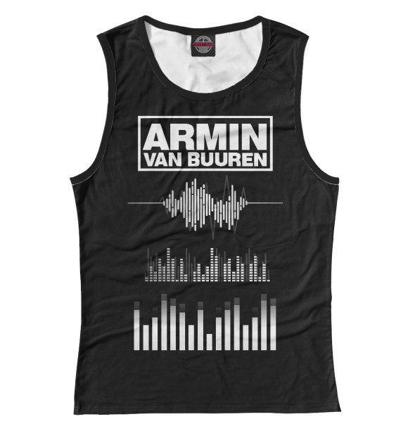 Майка для девочки с изображением Armin van Buuren эквалайзер цвета Белый