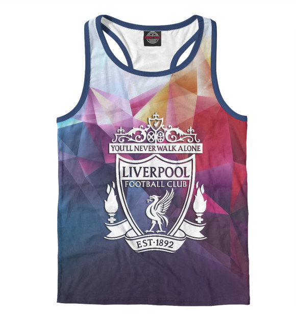 Мужская майка-борцовка с изображением Liverpool цвета Белый