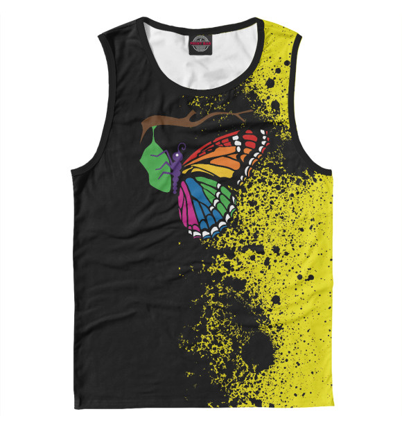 Майка для мальчика с изображением Rainbow Butterfly Emerging цвета Белый