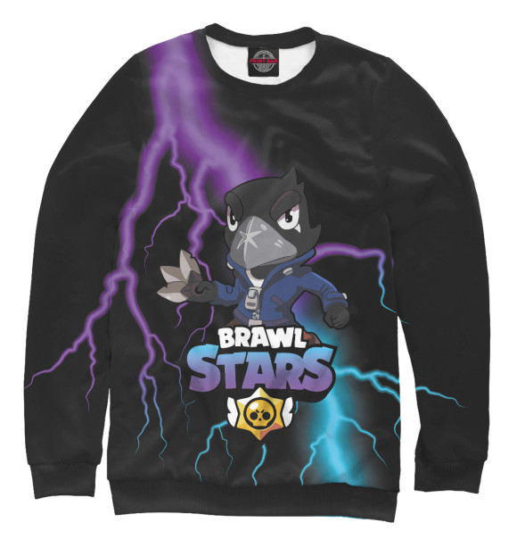Свитшот для мальчиков с изображением Brawl Stars Crow цвета Белый