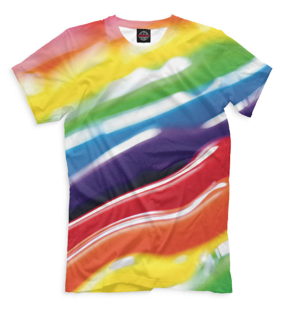 Футболка для мальчиков с изображением Радужные цвета Белый