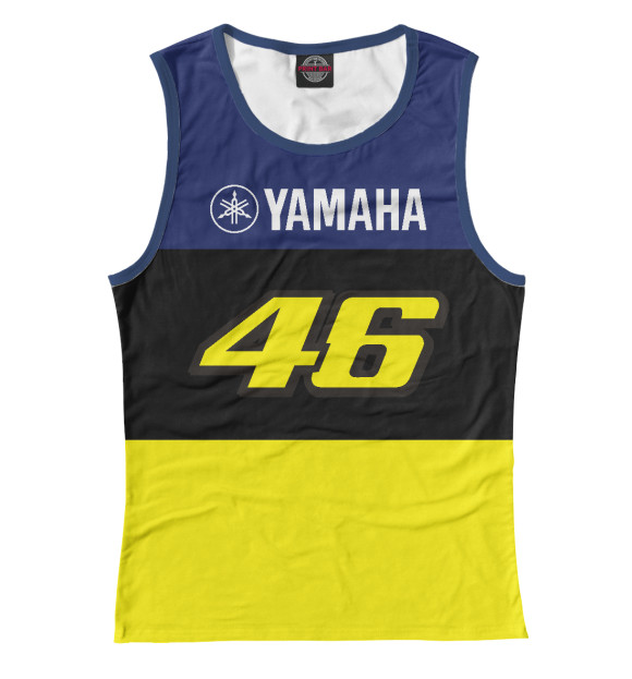 Женская майка с изображением Yamaha VR46 цвета Белый
