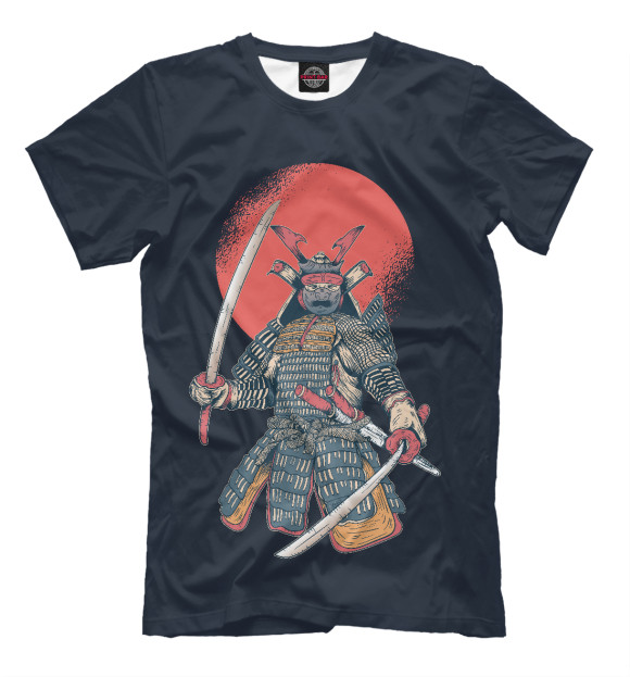 Мужская футболка с изображением Samurai of Tsushima цвета Белый