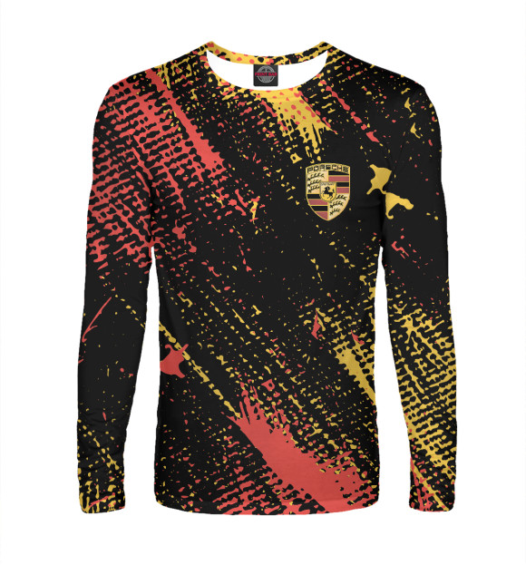 Мужской лонгслив с изображением Porsche цвета Белый