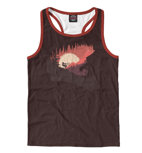 Мужская майка-борцовка с изображением Trails colors цвета Белый