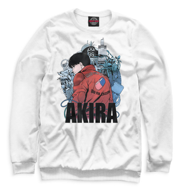 Мужской свитшот с изображением Akira цвета Белый