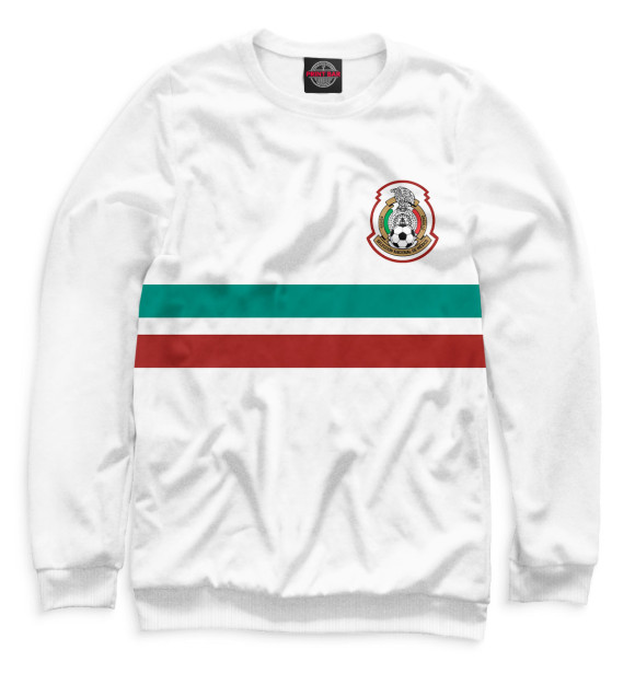 Мужской свитшот с изображением Сборная Мексики цвета Белый