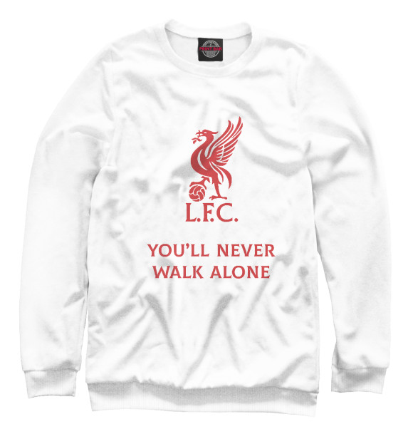 Свитшот для девочек с изображением You'll never walk alone цвета Белый