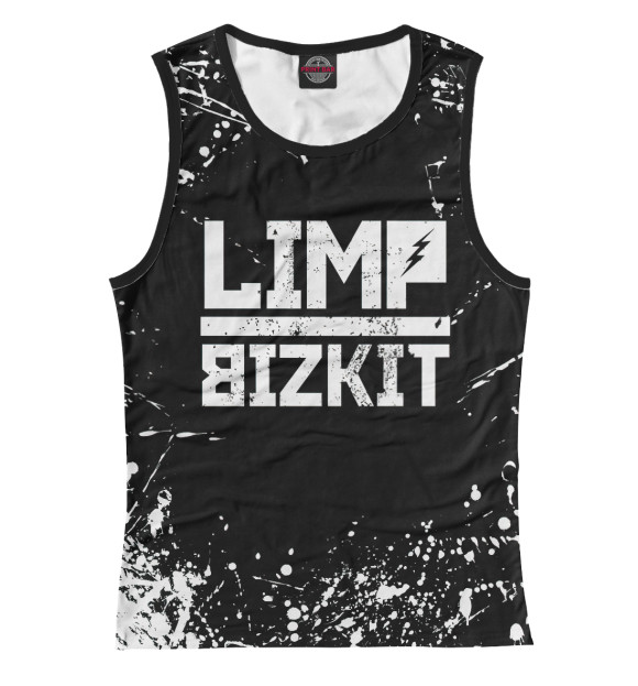 Майка для девочки с притом Limp Bizkit цвета Белый Майка для девочки с изображением Limp Bizkit цвета Белый