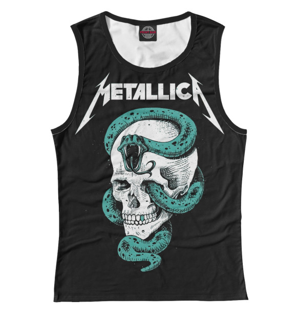 Майка для девочки с изображением Metallica цвета Белый
