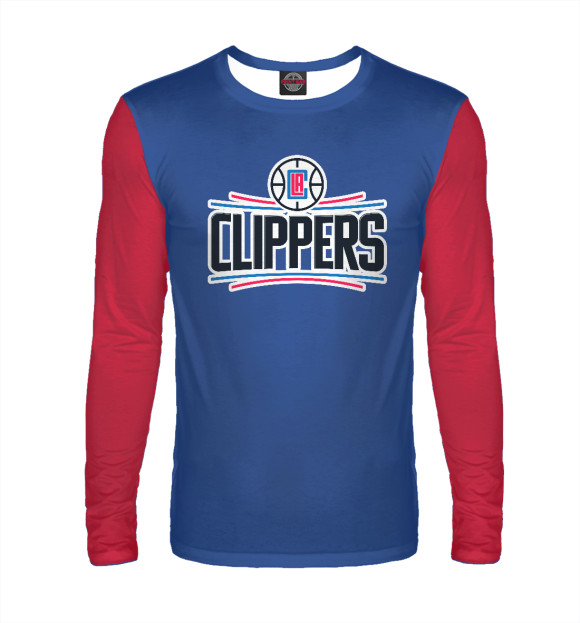 Мужской лонгслив с изображением Los Angeles Clippers цвета Белый