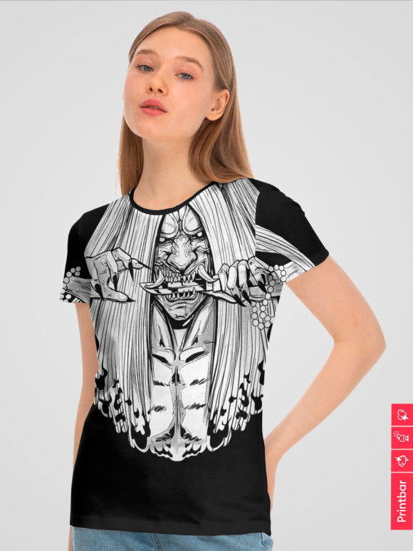 Футболка для девочек с изображением Монстр цвета Белый