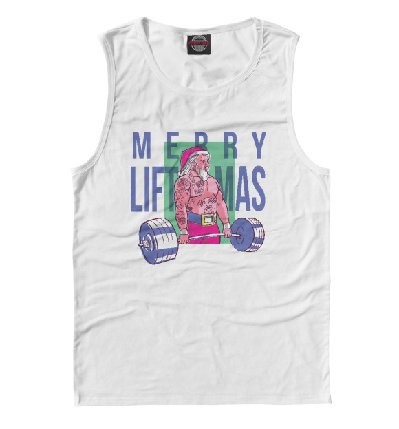 Майка для мальчика с изображением Merry liftmas цвета Белый