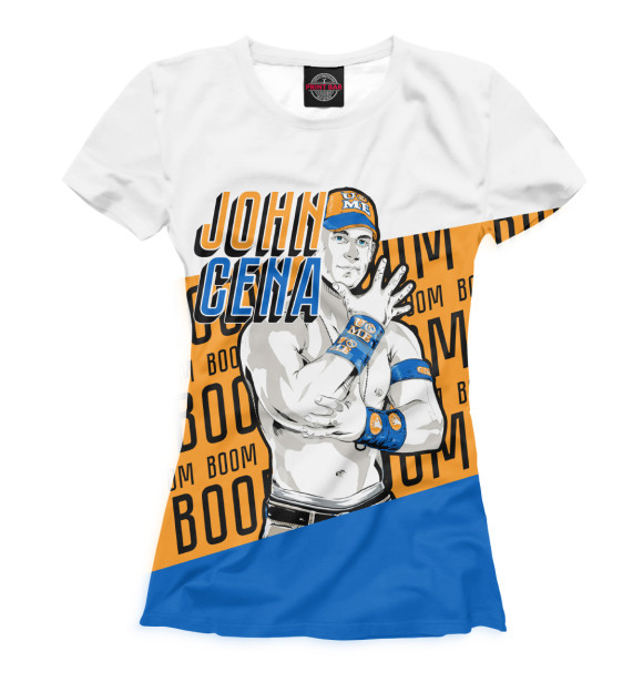 Футболка для девочек с изображением Джон Сина цвета Белый