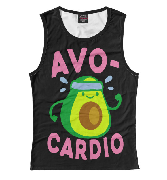 Майка для девочки с изображением Avo-Cardio цвета Белый