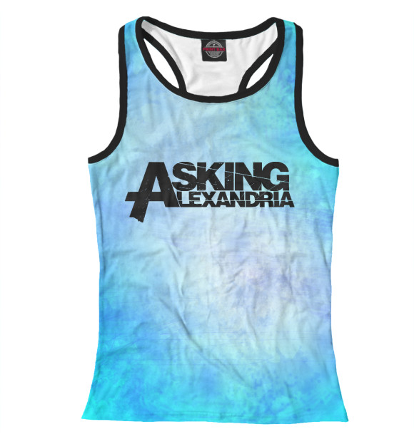 Женская майка-борцовка с изображением Asking Alexandria цвета Белый