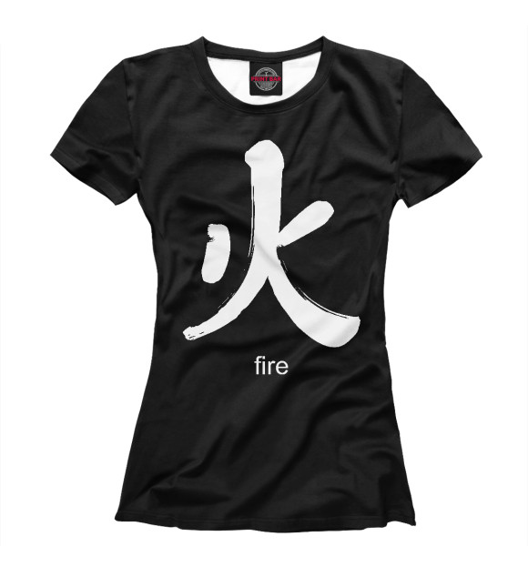 Футболка для девочек с изображением sign Fire цвета Белый