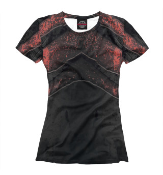 Женская футболка Black & Red Metal