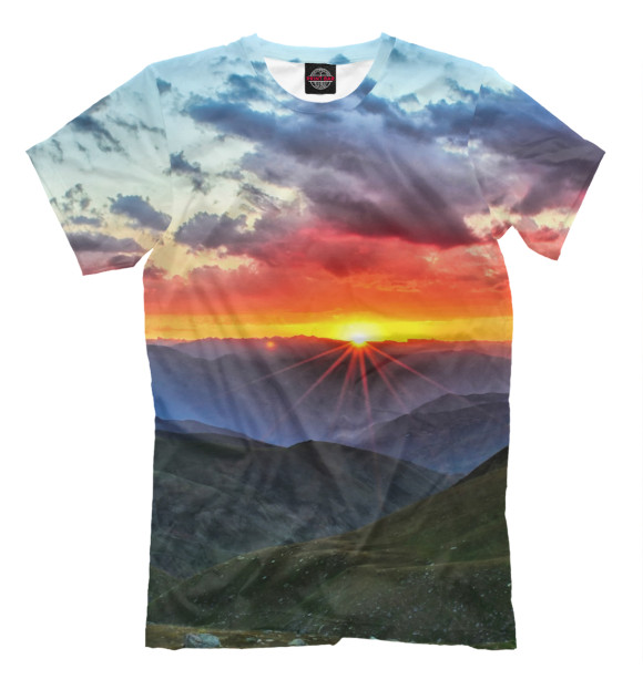 Мужская футболка с изображением Sunrise цвета Молочно-белый