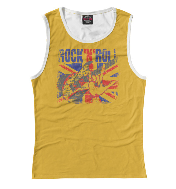 Майка для девочки с изображением Rock 'n' roll цвета Белый